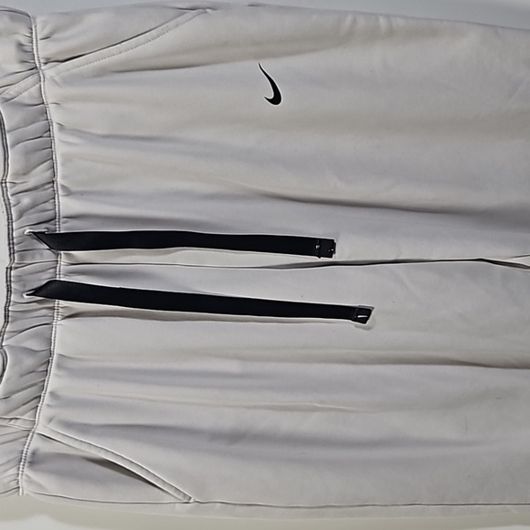 Nike Women’s Sweat Pants Bottom Zip White and Black Size Medium Drawstring - Picture 3 of 11